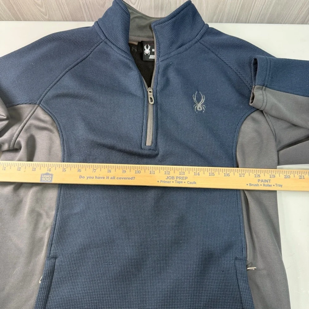 Spyder 1/4 Zip Pullover Outbound Pullover‎ Jacket Mid Weight Navy Gray Mens M